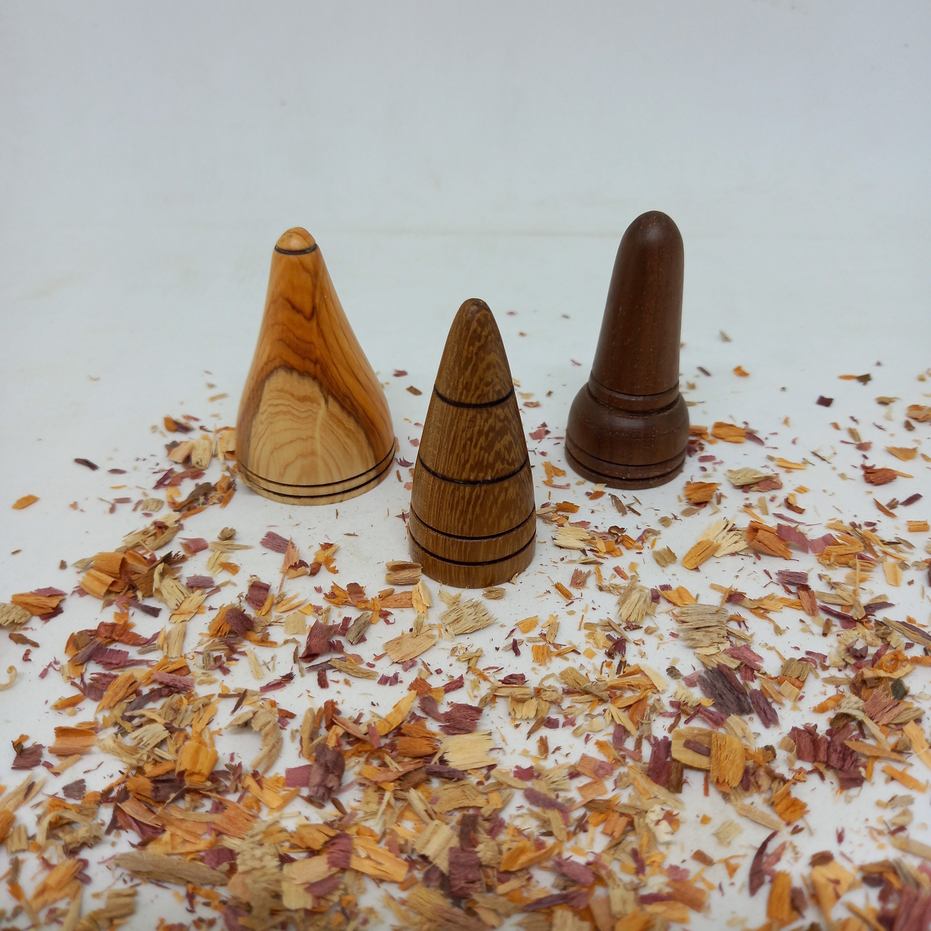Wooden Ring Cones Handmade Set Of Three Etsy.de