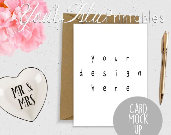 5x7 Card Mockup Wedding Card Mockup Wedding Stock Photos
