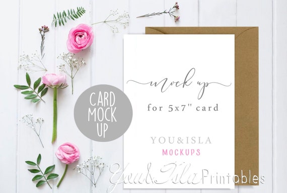 Styled Stock Photography 5x7 Card Stationery Mockup Etsy