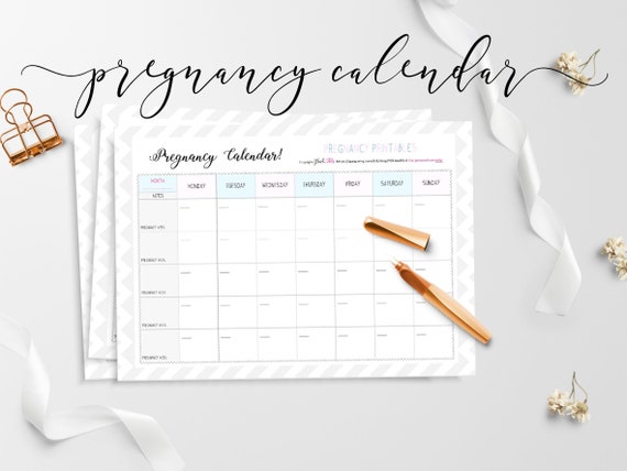 printable pregnancy calendar gender neutral pregnancy planner pregnancy tracker mum to be planner baby shower gift baby planner digital pregnancy calendar tracker