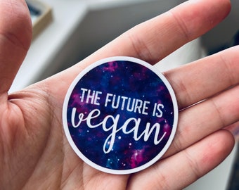 The future is vegan - vinyl sticker. Vegan stickers.