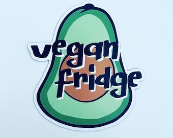 Vegan fridge - avocado fridge magnet.