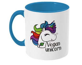 Vegan Unicorn mug. Vegan mug. Vegan gift ideas.