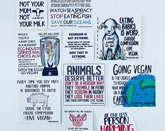 100 Vegan Activism Stickers