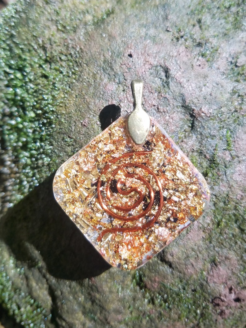 ABUNDANCEOrgone PendantOrgone Energy NecklaceOrgone Energy JewelryOrgone Energy PendantOrgone NecklaceShungiteQuartzGemstones