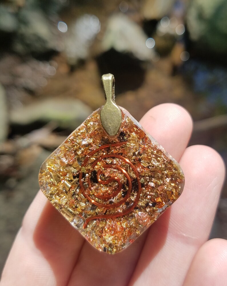 ABUNDANCEOrgone PendantOrgone Energy NecklaceOrgone Energy JewelryOrgone Energy PendantOrgone NecklaceShungiteQuartzGemstones