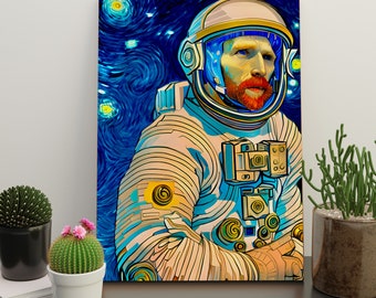 Artronaut in Starry Space Vincent van Gogh (FailunFailunMefailun)