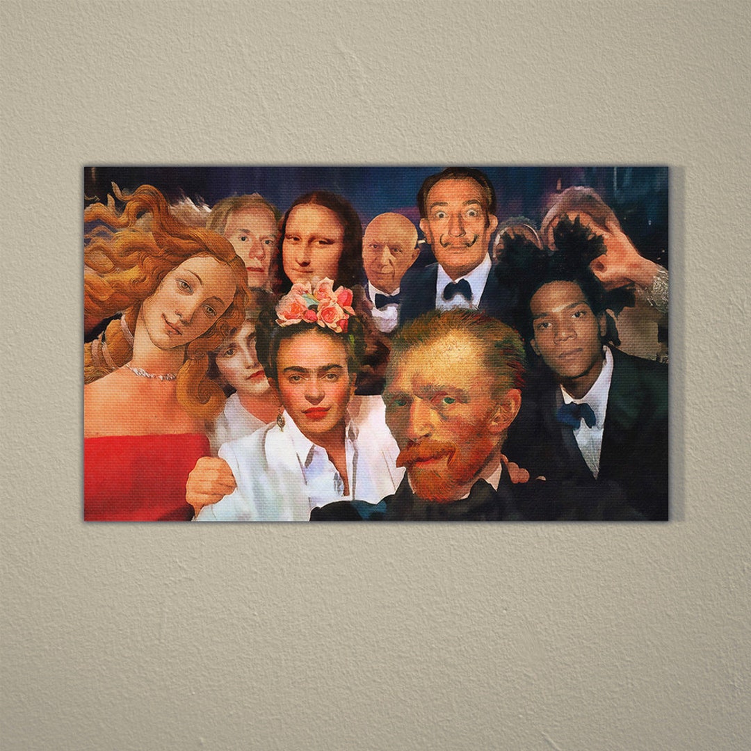 Art Selfie Dali Frida Van Gogh Basquiat Picasso Venus - Etsy Nederland