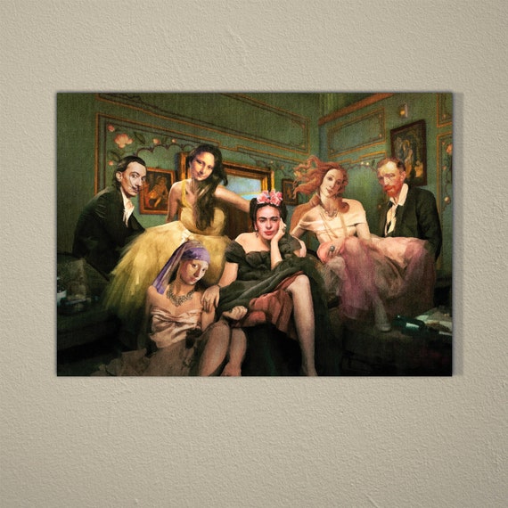 Art Girls with Boys Frida Kahlo Salvador Dali Vincent Van - Etsy Nederland