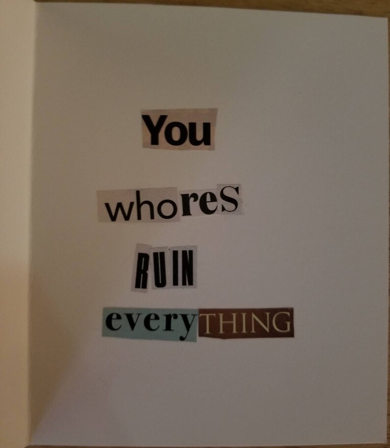 Funny greeting card for adults do not fuck here sign for whores Mature card.