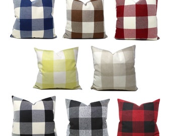 large buffalo check pillows