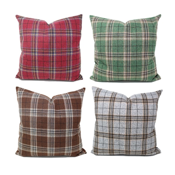 Plaid Pillow Covers Etsy
