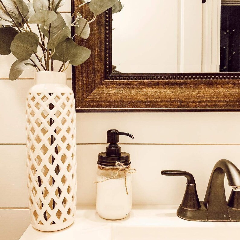 OilRubbed Bronze Bathroom Accessory Lid Set / Mason Jar Soap Etsy