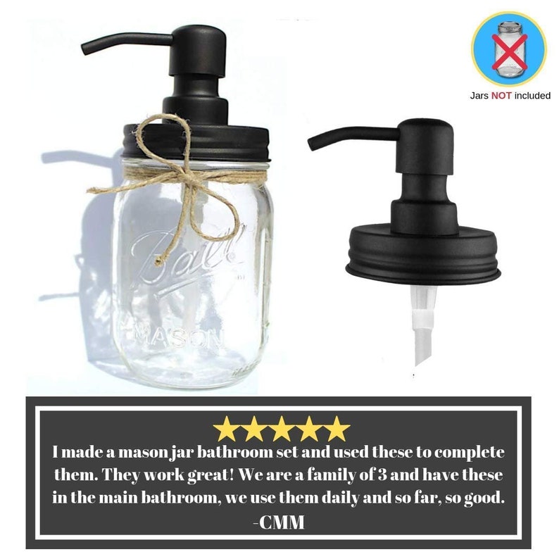 Mason Jar Bathroom Accessory Lid Set / Mason Jar Soap Etsy