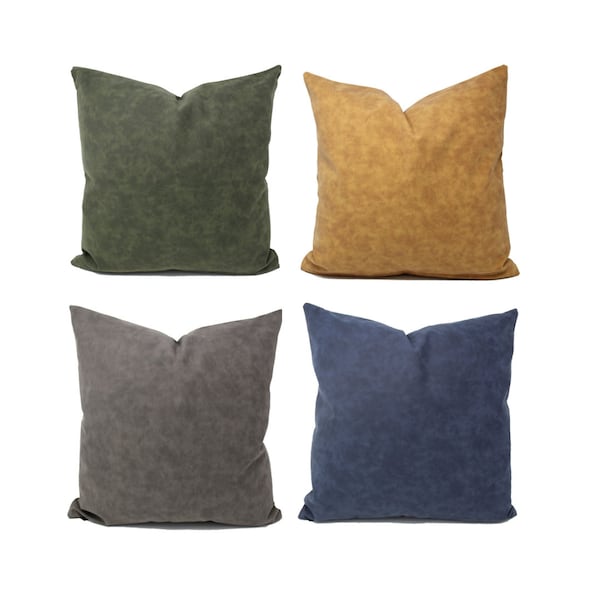 Leather Pillows Etsy