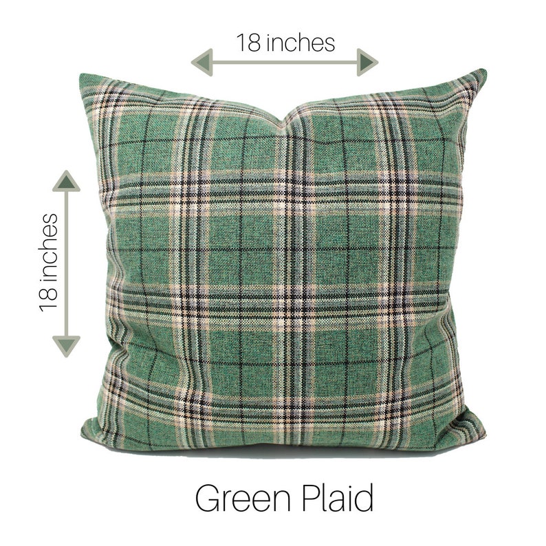Plaid Pillow Covers / Plaid Throw Pillow / Farmhouse Decor / Etsy
