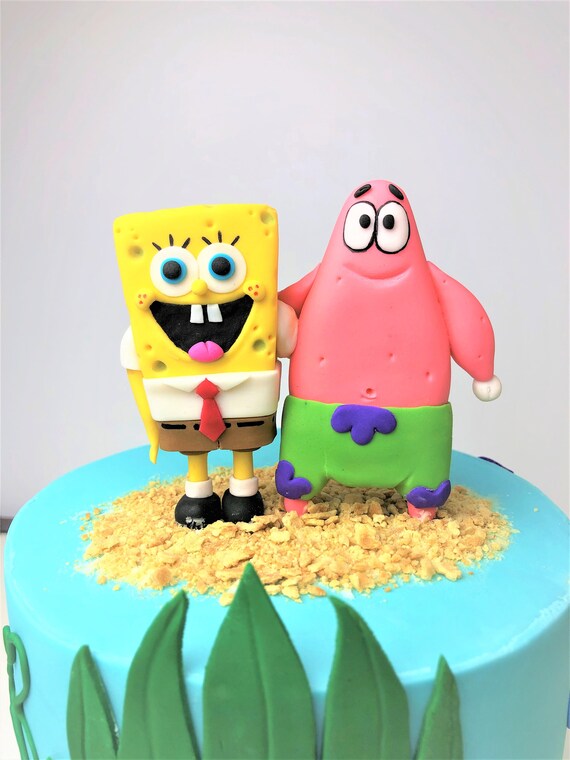 Bob Eponge Et Patrick Star Cake Topper Eponge Bob Fondant Etsy