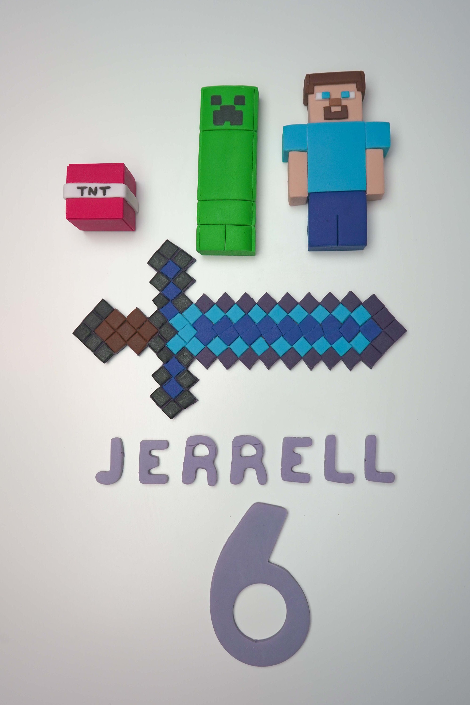 Fondant Sword and Figure Cake Set