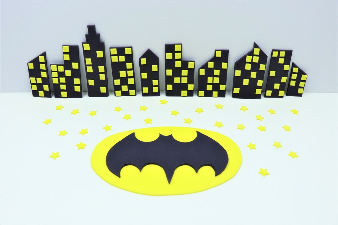 Batman Cake Toppers Batman Sign and Buildings edible and - Etsy Hong Kong Batman Cake Toppers Batman Sign and Buildings edible and - Etsy Hong Kong