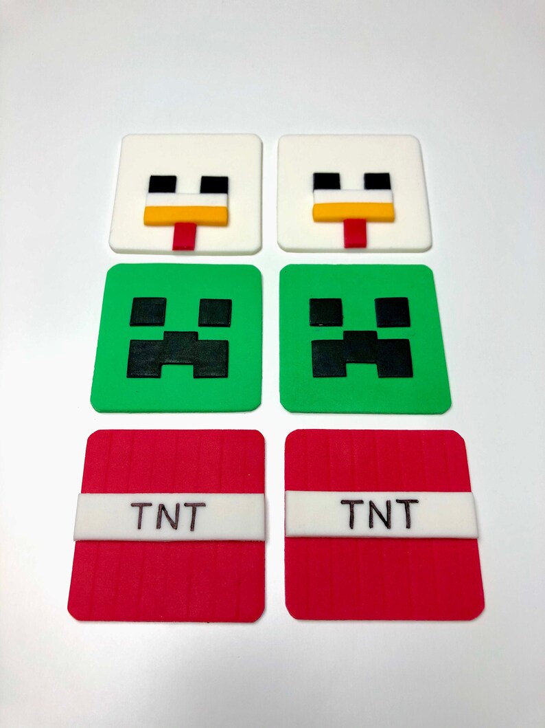 Minecraft Theme Cupcake Toppers Edible Minecraft Toppers Minecraft