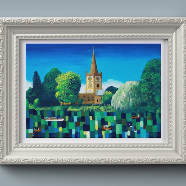 Holy Trinity Church, Stratford-upon-Avon, Art, Print, Giclee Print, Painting, Picture, Stratford, Shakespeare, William Shakespeare