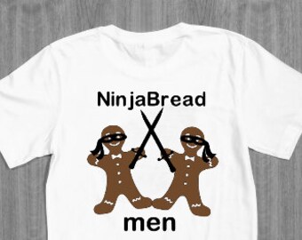 Ninjabread Gingerbread men tshirt unisex