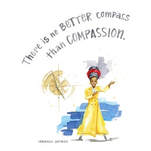 Amanda Gorman Compassion Quote – Watercolor Art Print