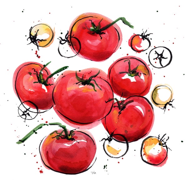 Tomato Salsa – Watercolor Art Print