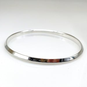 Chevron Bangle Handmade Sterling Silver Highly Polished Triangle 925 Bracelet