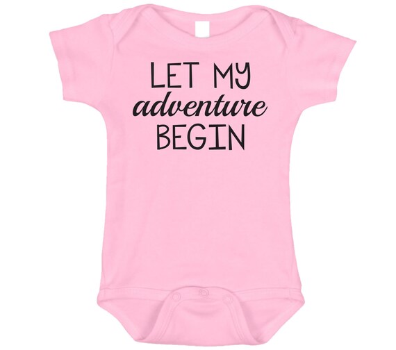 let the adventure begin onesie