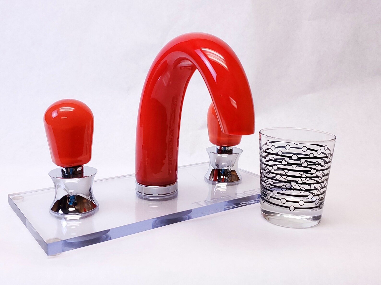Tapologie. Glass Faucet. Matte Red. Blown Glass Faucet. Etsy