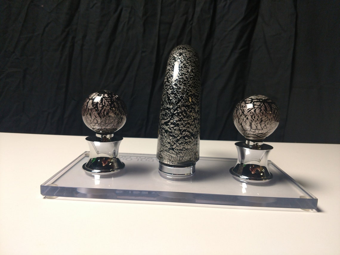 TAPOLOGIE.Glass Faucet. Black Glass. Hand Blown Glass. Blown Etsy