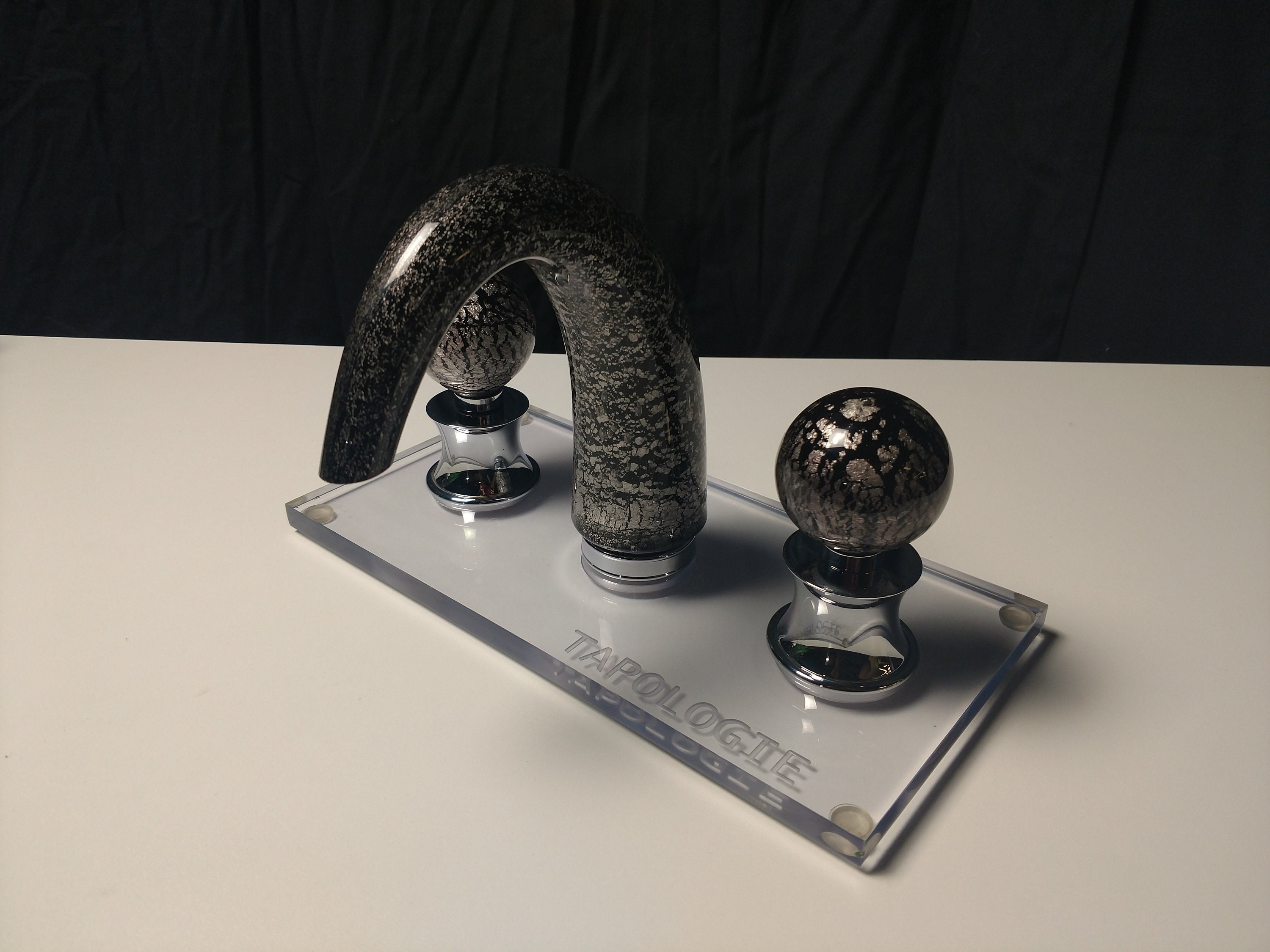 TAPOLOGIE.Glass Faucet. Black Glass. Hand Blown Glass. Blown Etsy