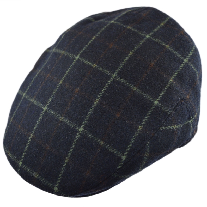 Kids Flat Cap Boys Girls Toddler Children Newsboy Wool Hat 2-12 Years Tartan, Tweed, Herringbone Traditional Vintage Victorian Baker Boy Blue Tartan