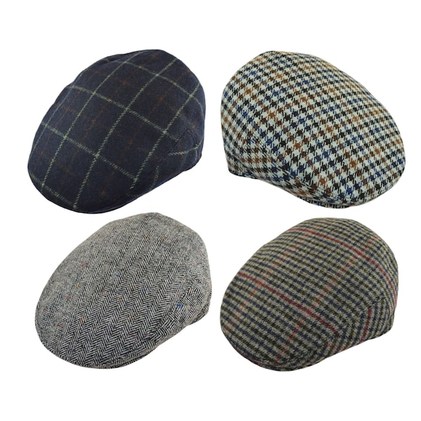 Kids Flat Cap Boys Girls Toddler Children Newsboy Wool Hat 2-12 Years Tartan, Tweed, Herringbone Traditional Vintage Victorian Baker Boy