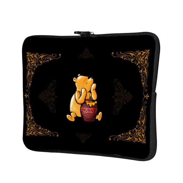 Winnie the Pooh Laptop Sleeve, Book Cover Laptop Case, Winnie the Pooh Laptop Bag, Dark Academia Laptop Sleeve, 10"/12"/13"/15"/17"