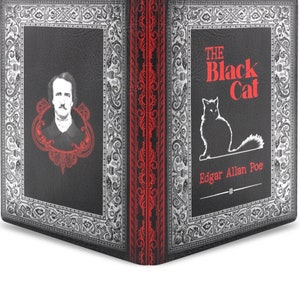 Book Wallet, Edgar Allan Poe Wallet, The Black Cat Wallet, Gothic Wallet, Dark Academia Wallet, Horror Wallet,  Book Gift, Bifold Wallet