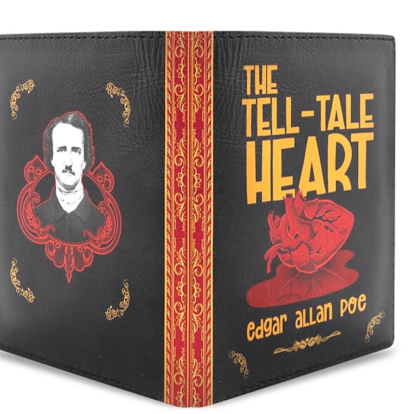 Gothic Book Wallet, Horror Wallet, Edgar Allan Poe Wallet, Dark Academia Wallet, The Tell-Tale Heart Wallet, Book Lovers Gift, Bifold Wallet