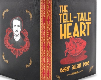 Gothic Book Wallet, Horror Wallet, Edgar Allan Poe Wallet, Dark Academia Wallet, The Tell-Tale Heart Wallet, Book Lovers Gift, Bifold Wallet