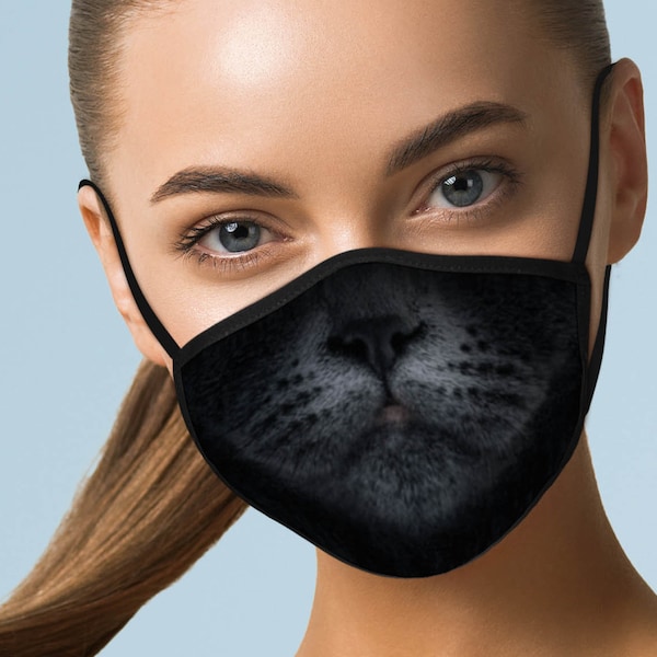 Funny Cat Face Mask Etsy