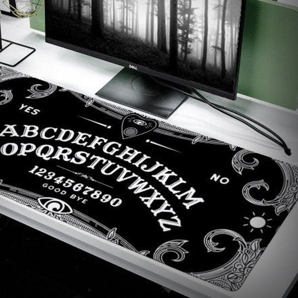 Gothic Home Decor - Gothic Desk Mat - Ouija Board Desk Mat - Ouija Mouse Pad - Gothic Mouse Pad - Grote Bureaumat - Office Decor - 16" x 35"