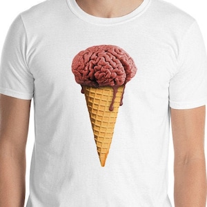 Ice Cream T-Shirt, Zombie T-Shirt, Horror T-Shirt, Halloween T-Shirt, Ice Cream Cone Shirt, Brain Freeze, Zombie Fan Gift, Funny T-shirt