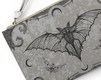 Bat Clutch - Victorian Handbag - Halloween Clutch - Gothic Purse - Bat Clutch - Witchy Bag - Mandala Bag - Vegan Leather Clutch - 9.5"x6"