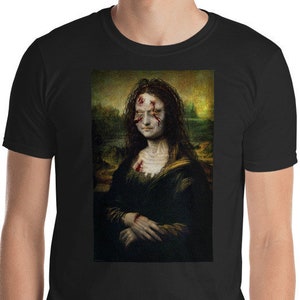 Zombie T-Shirt - Halloween T-Shirt - Mona Lisa Zombie - Unisex T-Shirt - Horror T-Shirt - Gothic T-Shirt - Original Art by A. Saleem