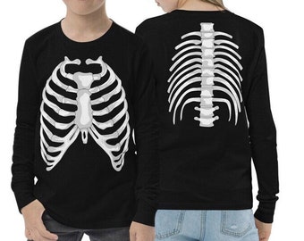 Kids skeleton shirt - Etsy Nederland
