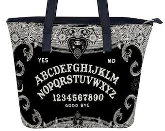 Gothic Tote Bag, Ouija Board Tote Bag, Witchy Tote Bag, Goth Tote Bag, Vegan Leather Handbag, Dark Academia Tote Bag, Vegan Leather Tote Bag