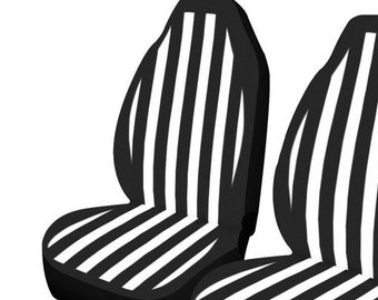 Goth Striped Car Seat Covers, Gothic Car Accessory, Witchy Car Seat Covers, Halloween Car Seat Covers, Font Car Seat Covers, 2 Seat Covers