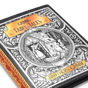 Book Wallet, Gothic Wallet, Brothers Grimm Wallet, Dark Academia Wallet, Vegan Leather Wallet, Fairy Tale Wallet, Book Gift, Bifold Wallet
