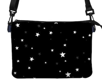 Stars Crossbody Bag, Celestial Messenger Bag, Witchy Shoulder Bag, Stars Crossbody Bag, Gothic Crossbody Bag, Punk Crossbody Bag