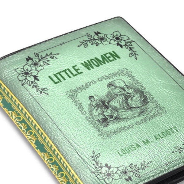 Book Wallet, Little Women Book Wallet, Dark Academia Wallet, Vegan Leather Wallet, Classic Novel Wallet, Book Lovers Gift, Bifold Wallet